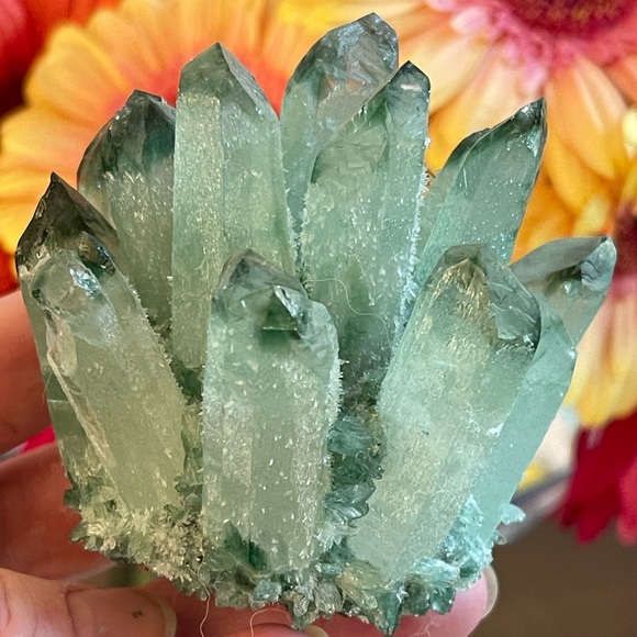 Wow!  Phantom green ghost Lemuria Quartz Clusters - Picture 5 of 10